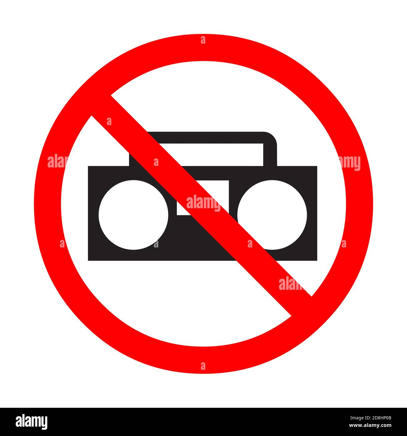 No radio and music sign Stock Photo Alamy