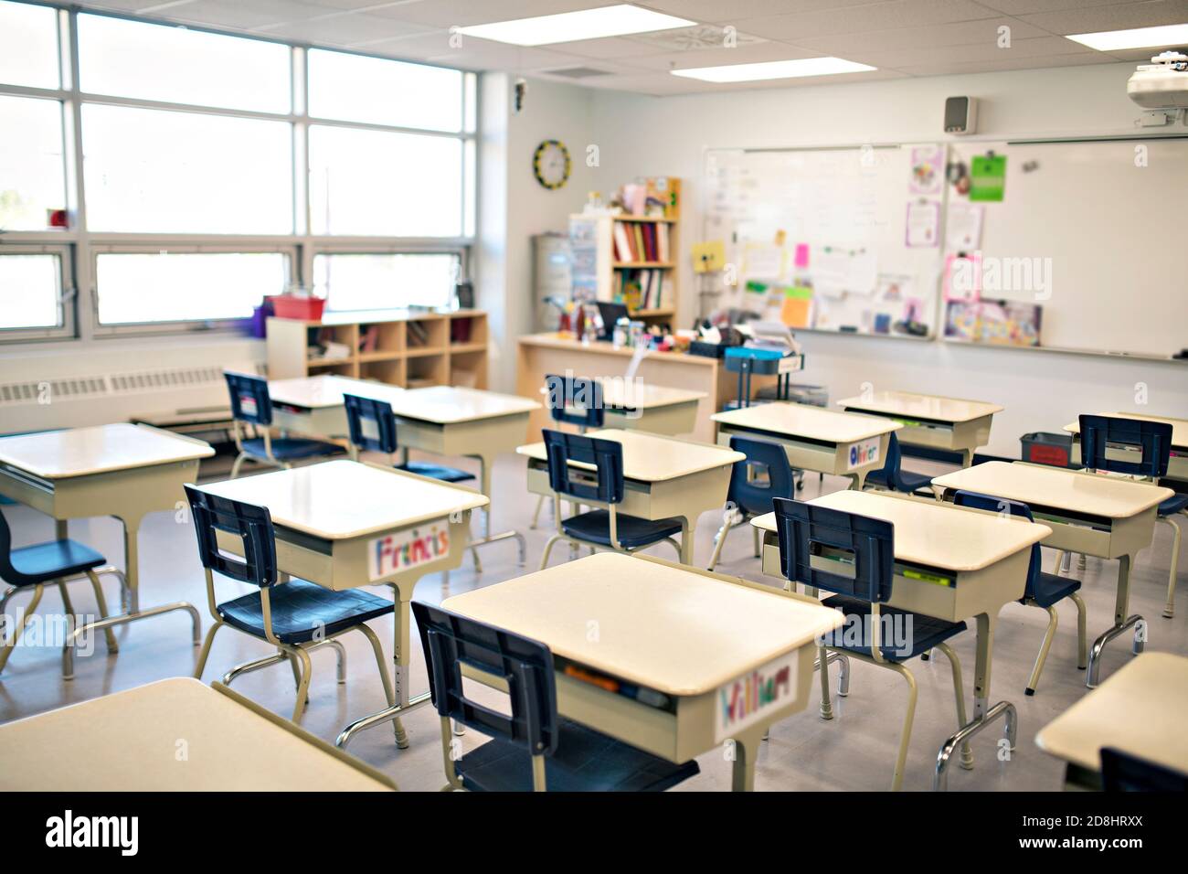A classroom of a daycare center without children and teacher Stock Photo