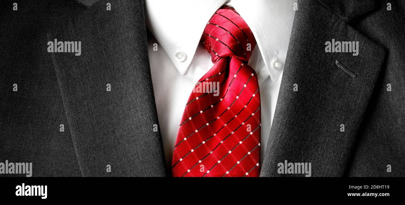 Business suit white shirt and red tie for formal wear fashion Stock ...