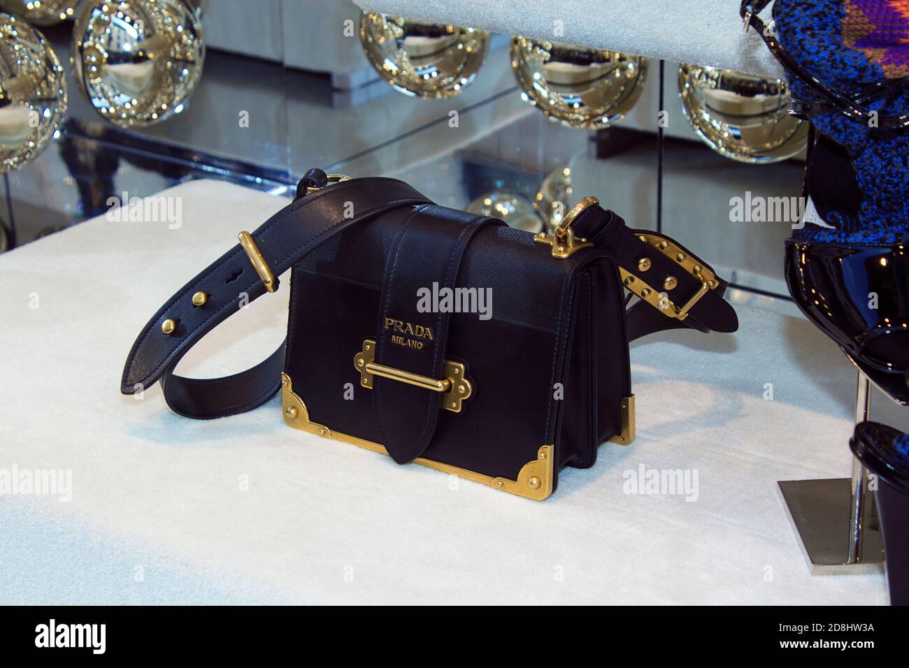Milano fashion week, details of luxury accessories, bags and shoes in ...
