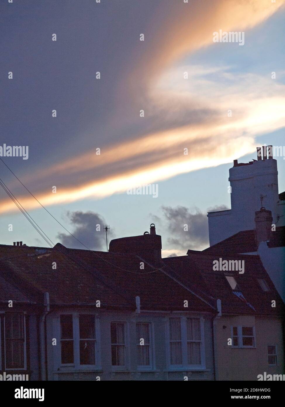 A dramatic sky in Kemp Town, Brighton Stock Photo