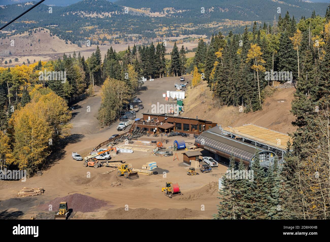 Flagstaff, OCT 20, 2020 Construction site of the Arizona Gondola sky