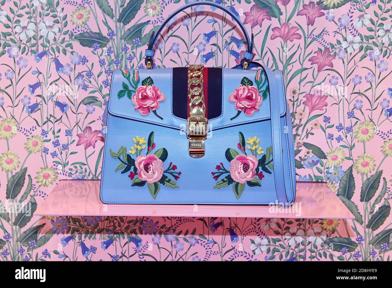 Milano fashion week, details of luxury accessories, bags and shoes in ...