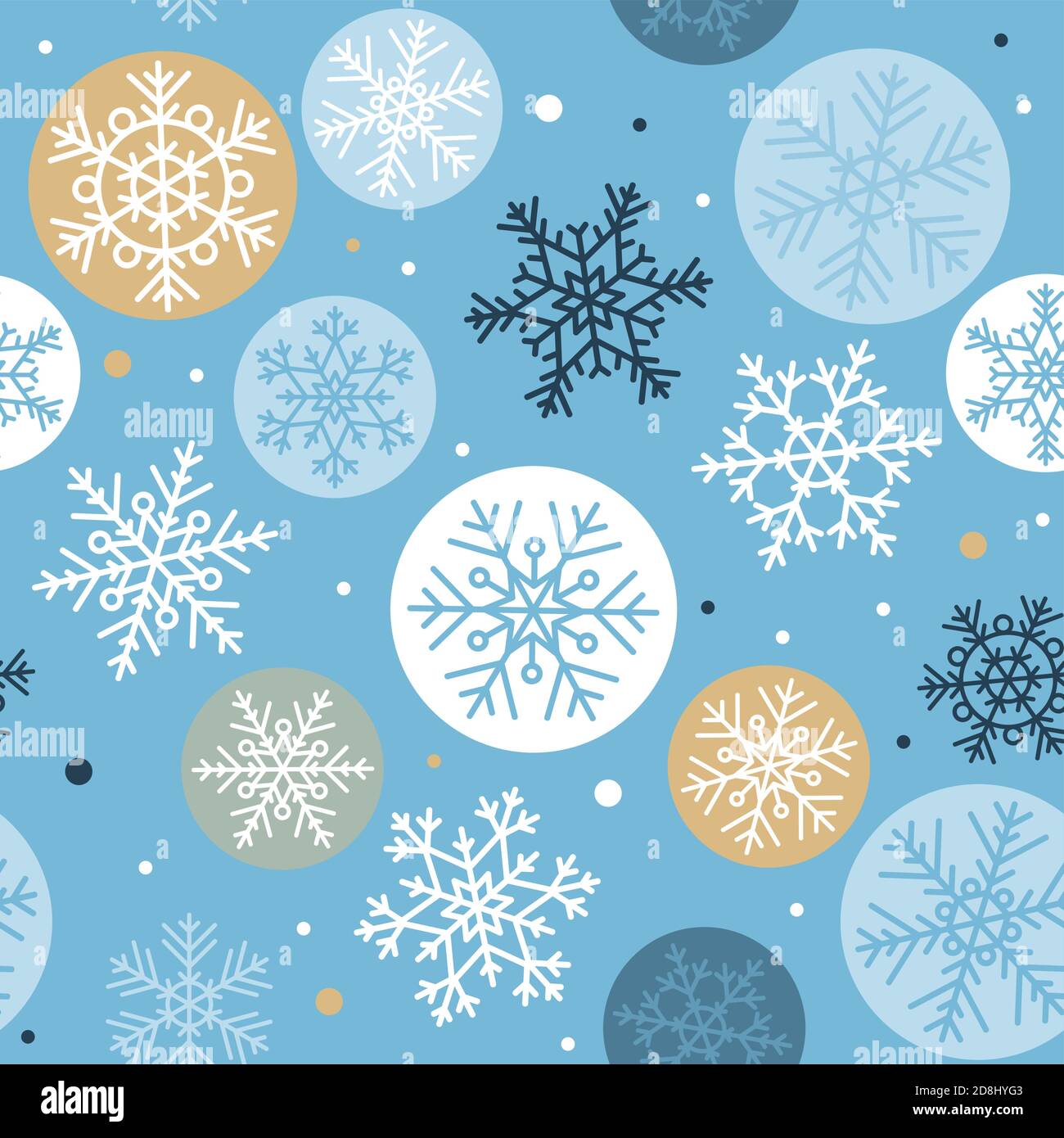 Snowflakes seamless pattern, winter concept vector illustration Stock ...