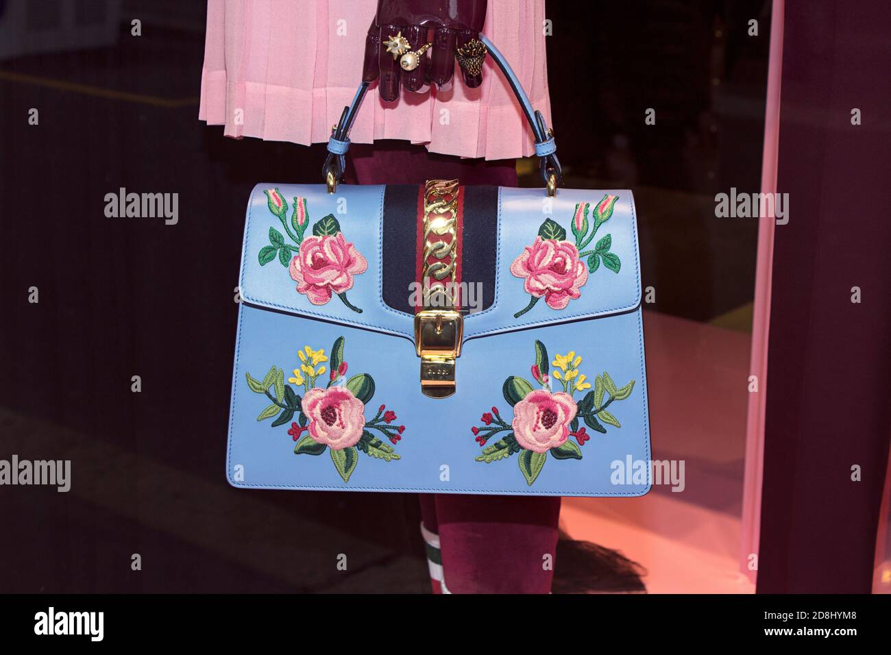 Milano fashion week, details of luxury accessories, bags and shoes in ...
