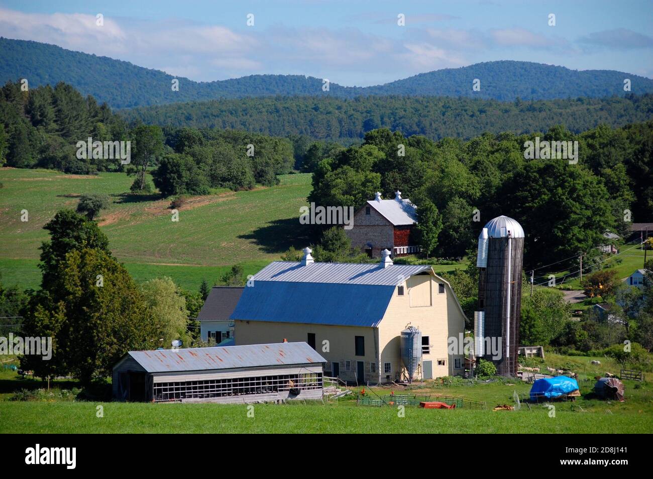 Summer in the hills of Vermont, East Montpelier, VT, USA Stock Photo