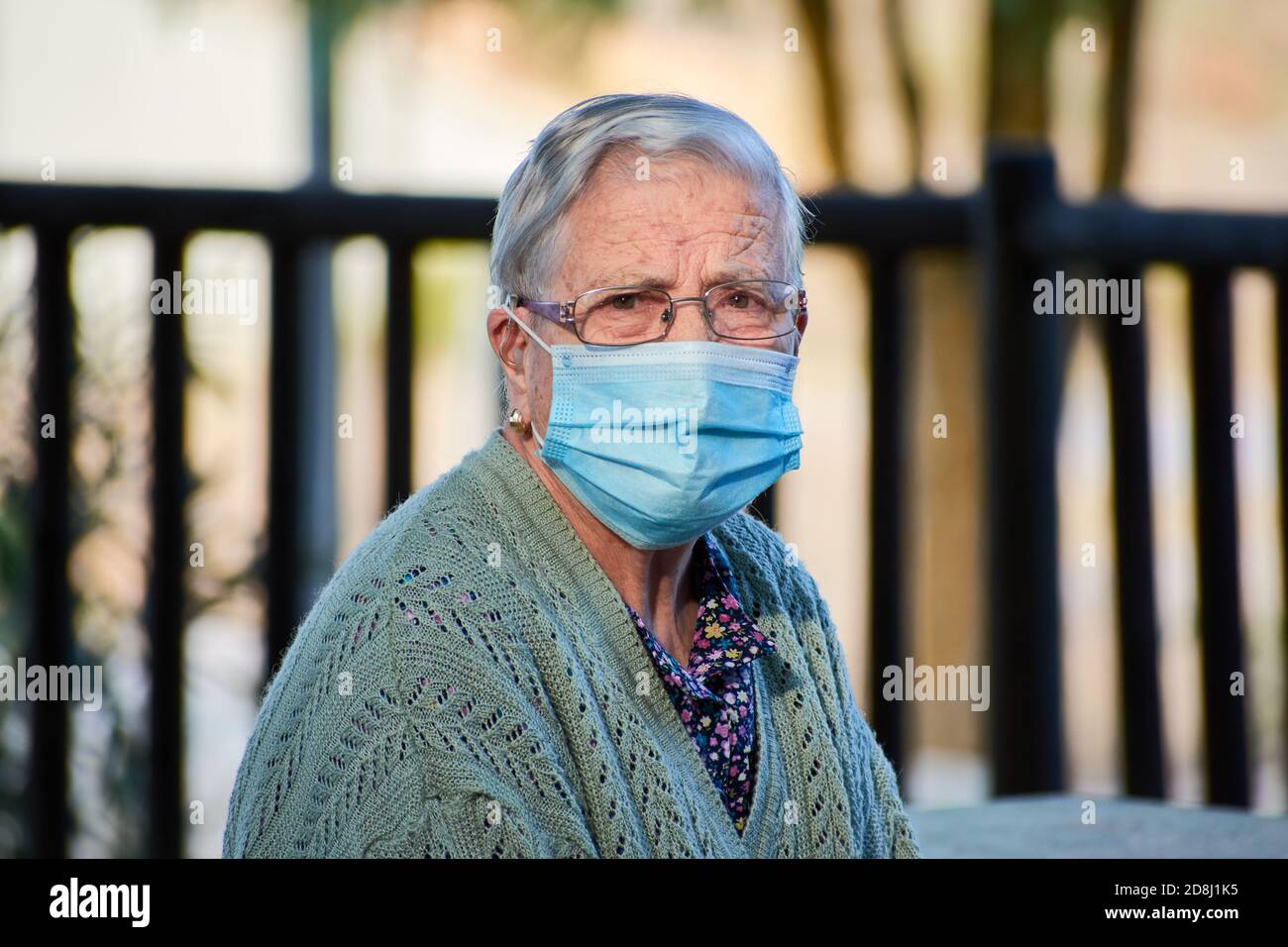 Older woman with a mask hi-res stock photography and images - Alamy