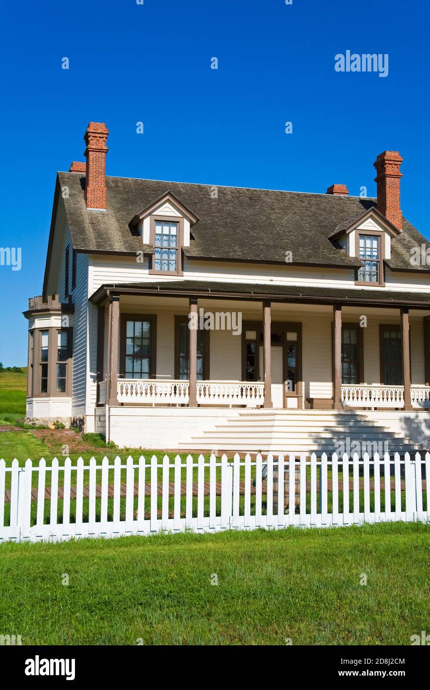 Custer House in Fort Lincoln State Park, Mandan, North Dakota, USA