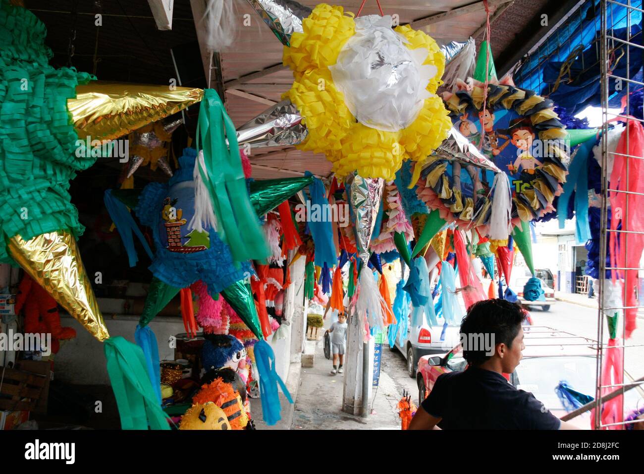 Villahermosa, Tabasco / Mexico - 12-15-2008  :sale of materials for parties and traditional celebrations Stock Photo