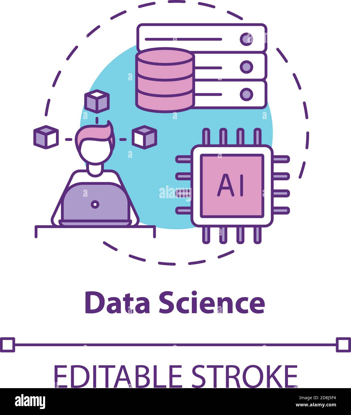 Data science concept icon Stock Vector Image & Art - Alamy