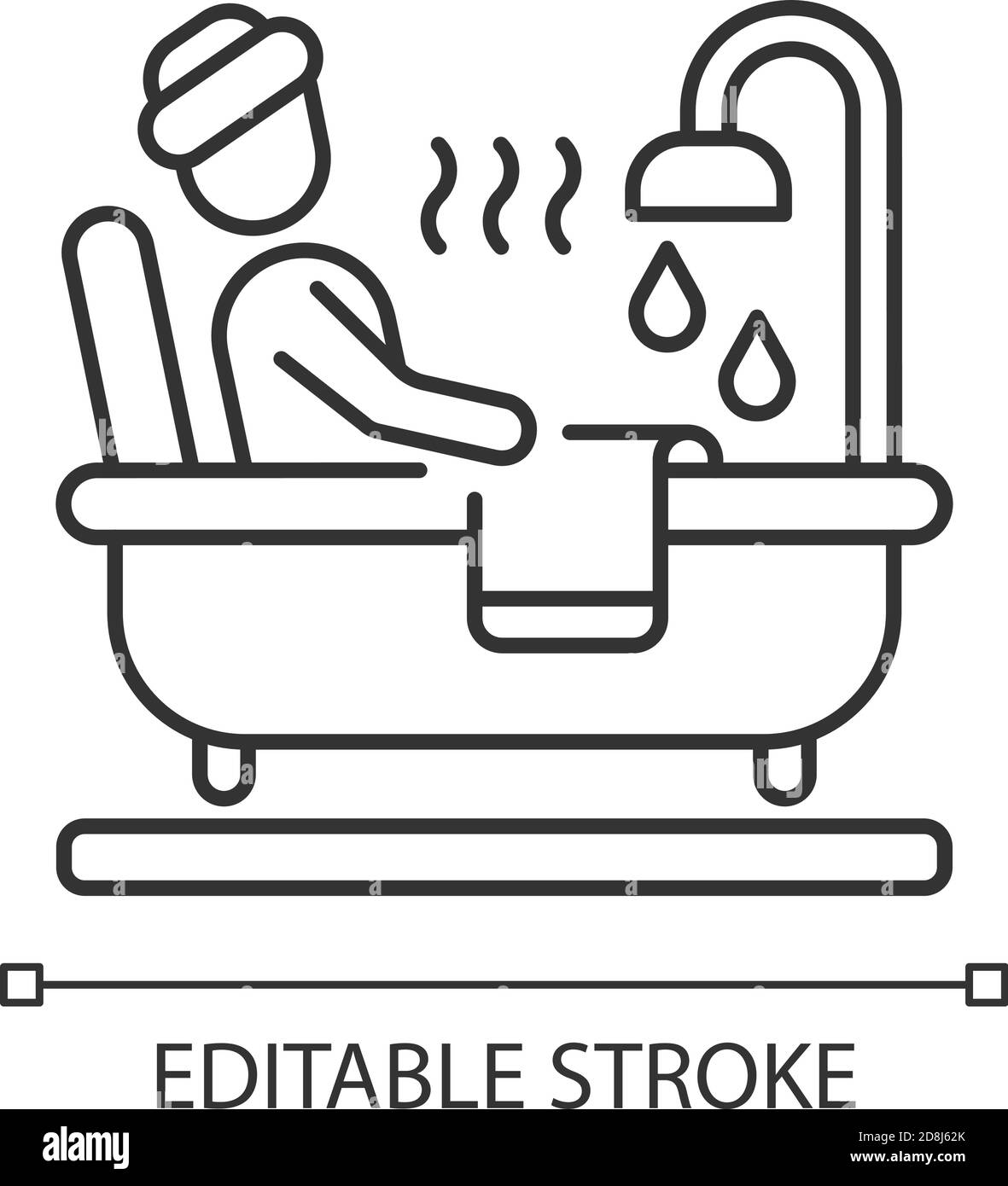 Hot tub linear icon Stock Vector Image & Art Alamy