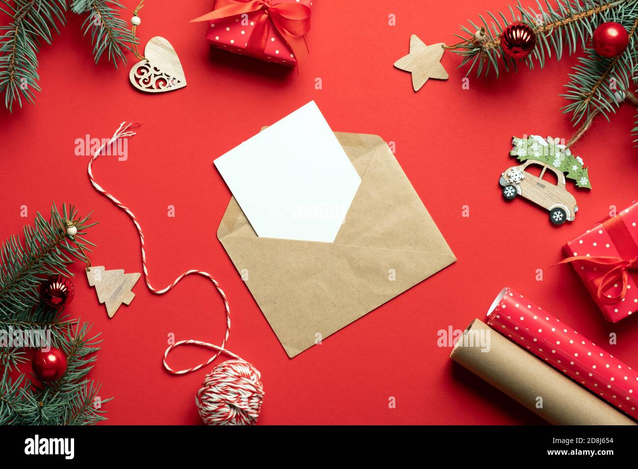 Christmas mail, envelopes with letters on a light wooden table Stock Photo  by ©mars58 231015022