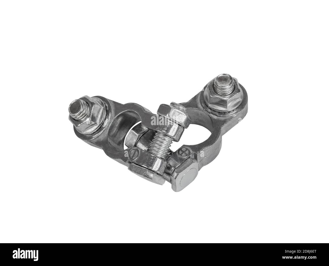 Two positive and negative metal terminal connector of car battery ...