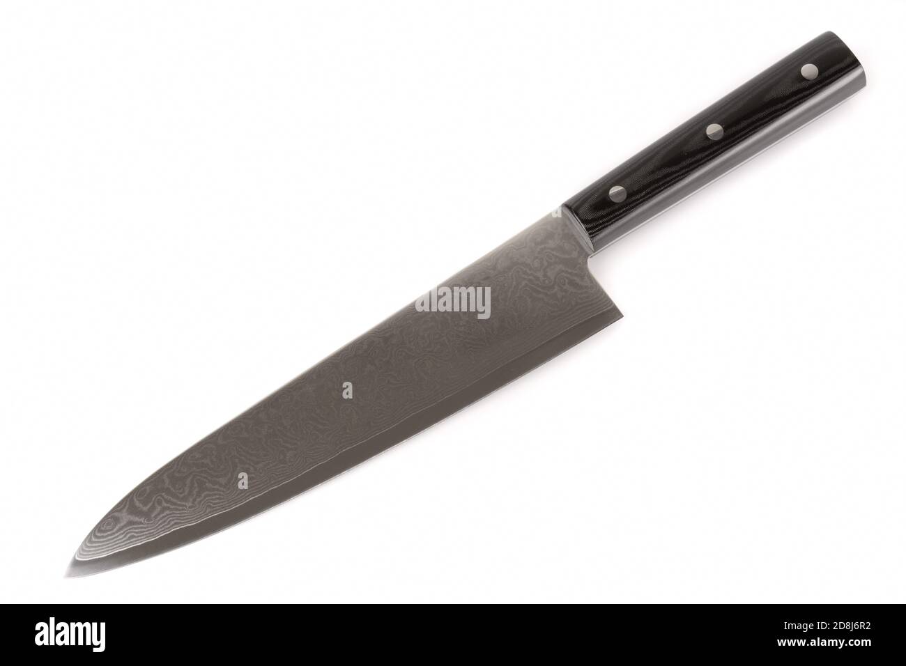 Brand new Japanese knife isolated on white background Stock Photo Alamy