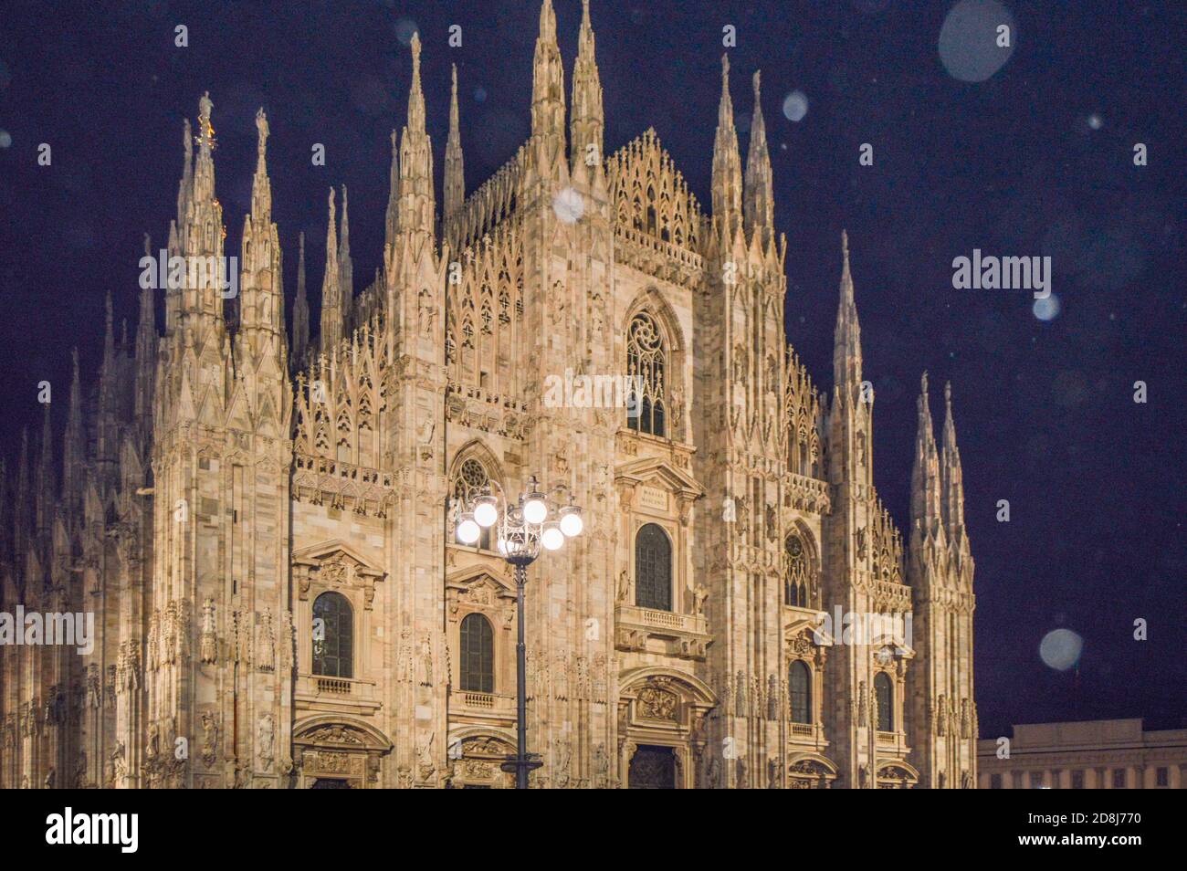 Milan, Italy-October 05, 2018: close view of the Cattedrale di Santa ...