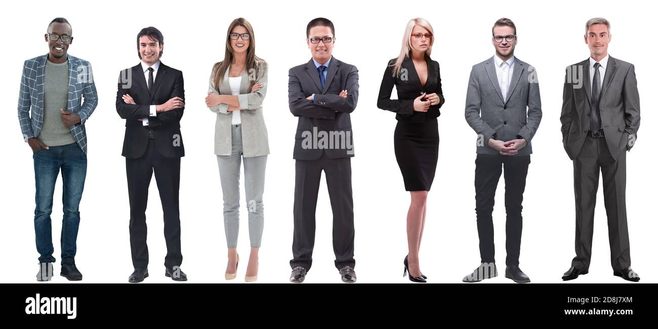 group of successful business people standing in a row Stock Photo - Alamy