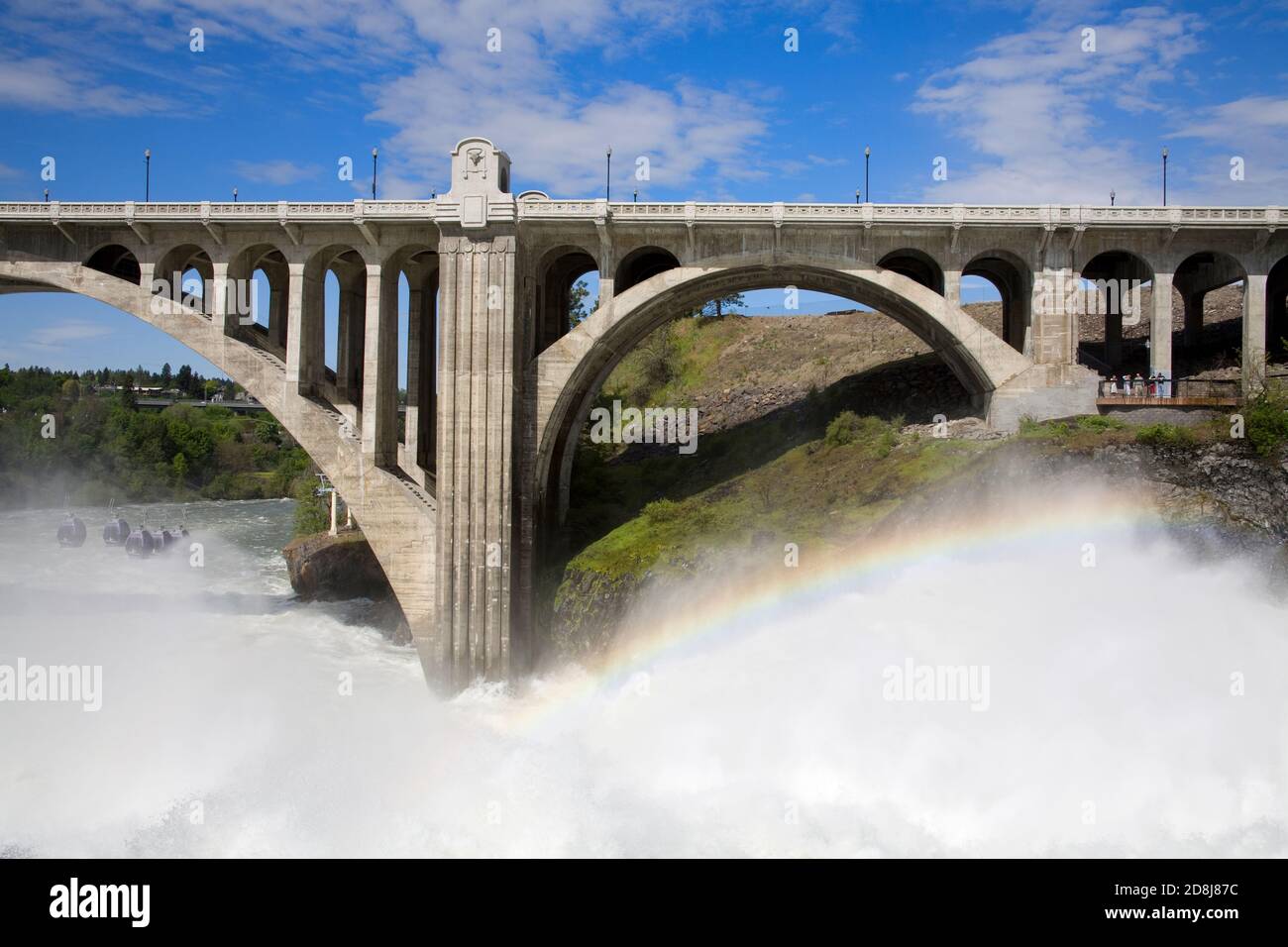 Spokane River in Major Flood, Riverfront Park, Spokane, Washington State, USA Stock Photo