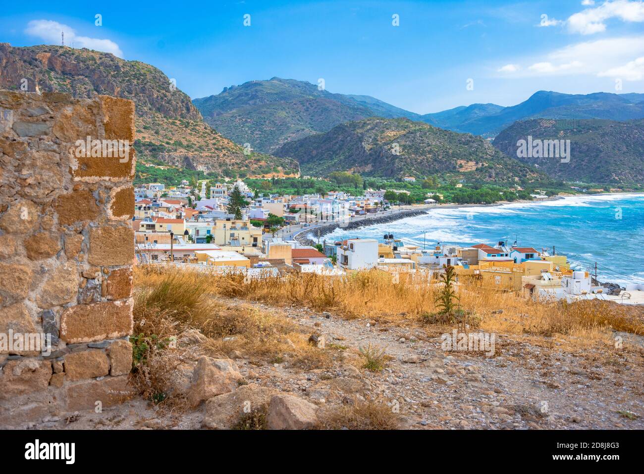 Traditional village of Paleochora, Crete, Greece. Stock Photo