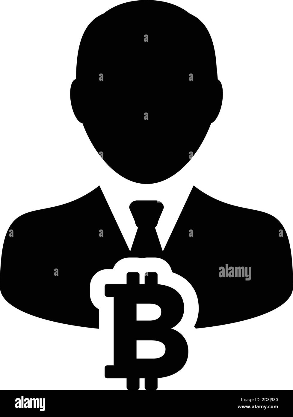 Market icon vector bitcoin blockchain cryptocurrency with male person  profile avatar for digital wallet in a glyph pictogram illustration Stock  Vector Image  Art  Alamy