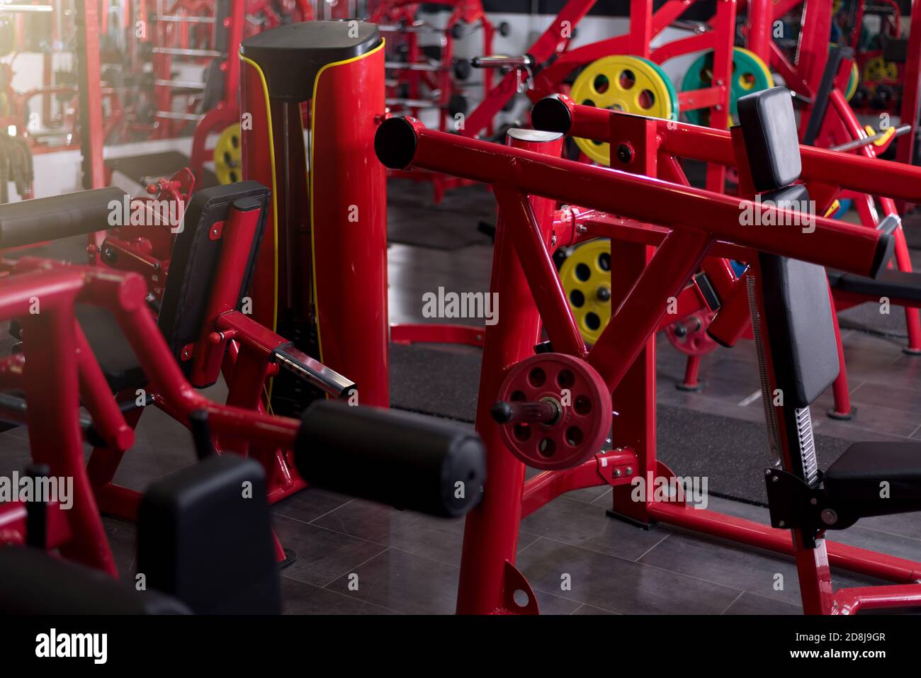 Modern gym interior with equipment. Fitness center interior Stock Photo Alamy