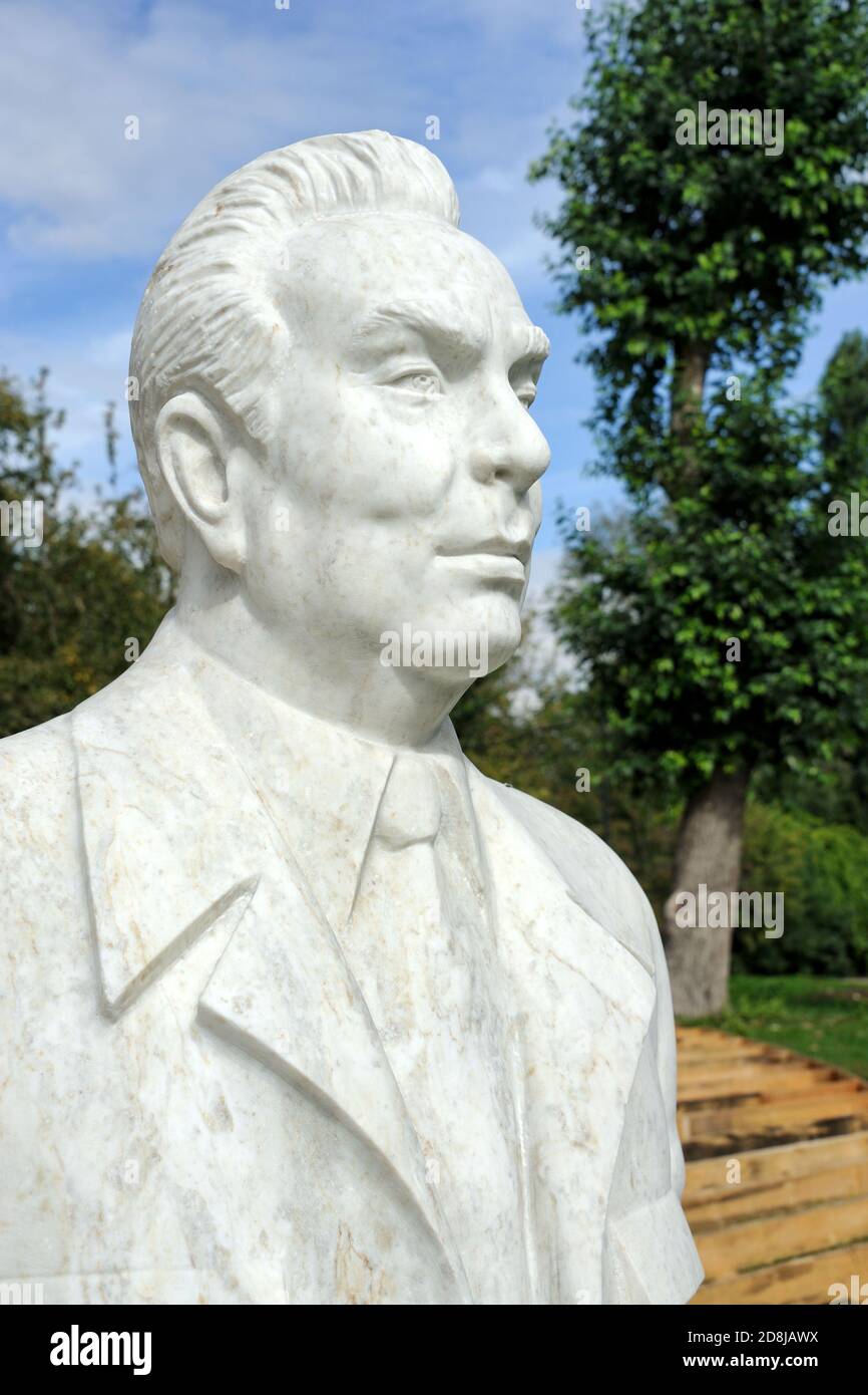 Bust of Leonid Brezhnev – Left Angle View Stock Photo