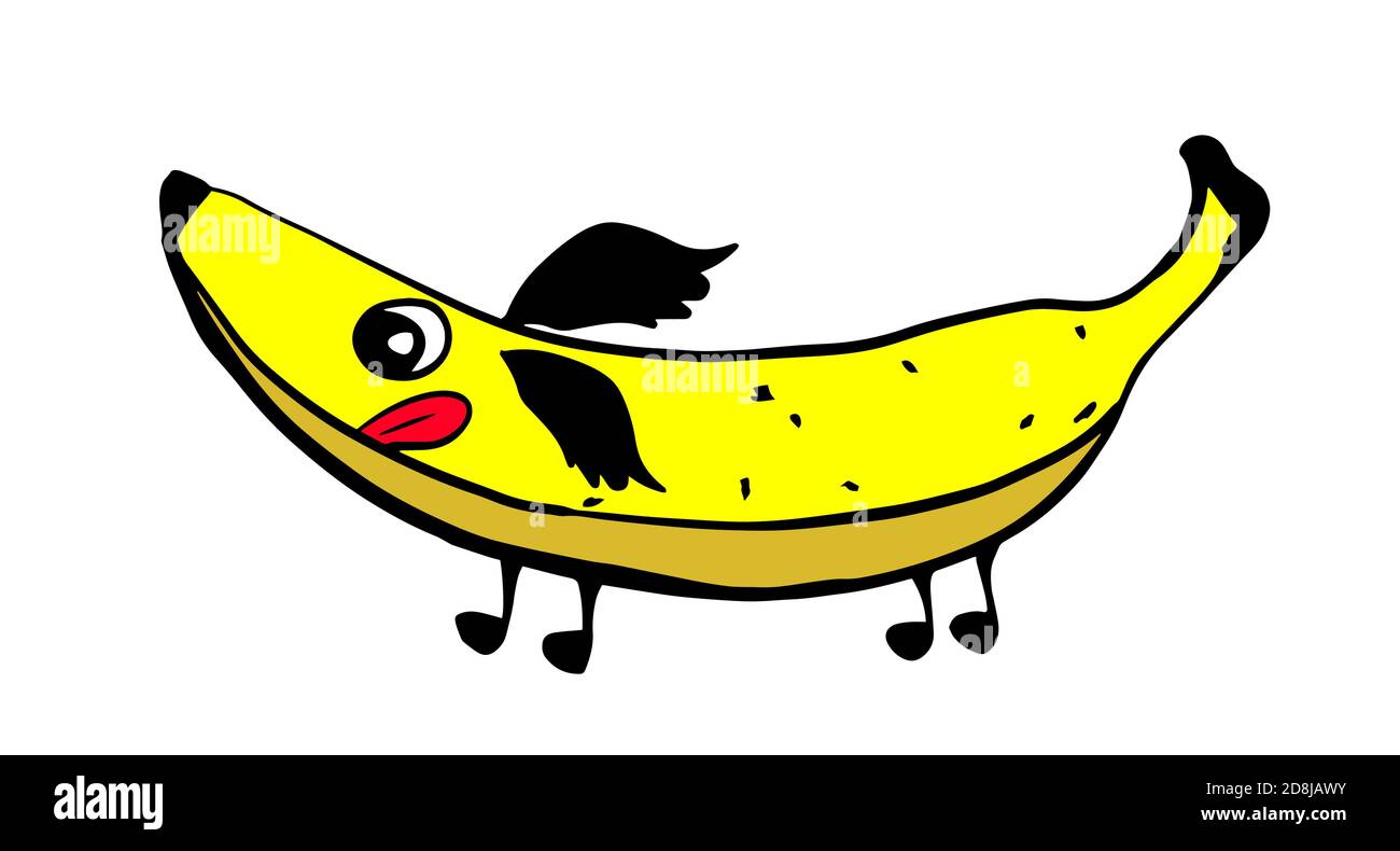 Dog. Cheerful banana. Vector illustration Stock Vector Image & Art Alamy