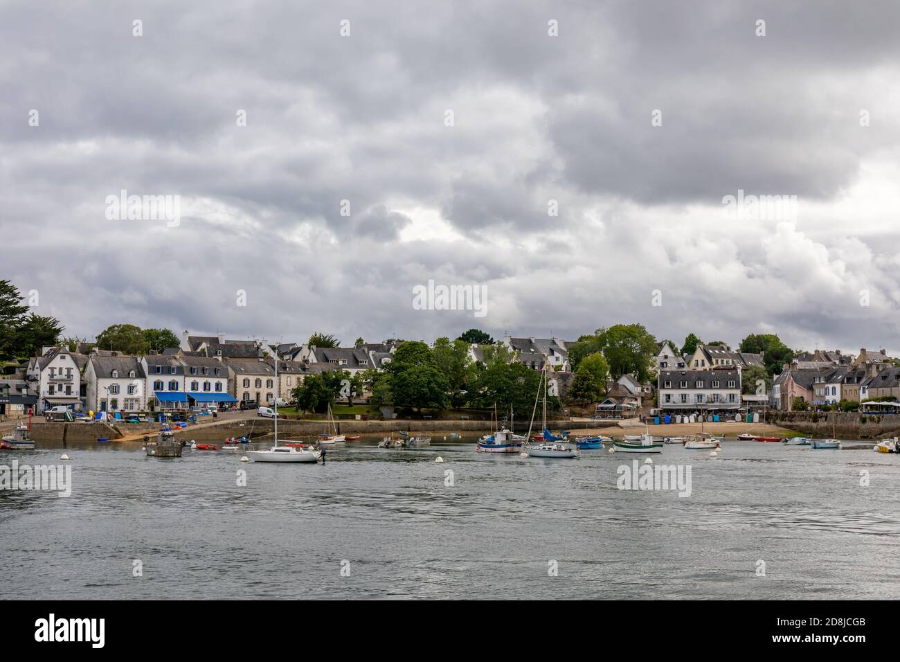 Combrit harbor, Finistere, Brittany, France Stock Photo - Alamy