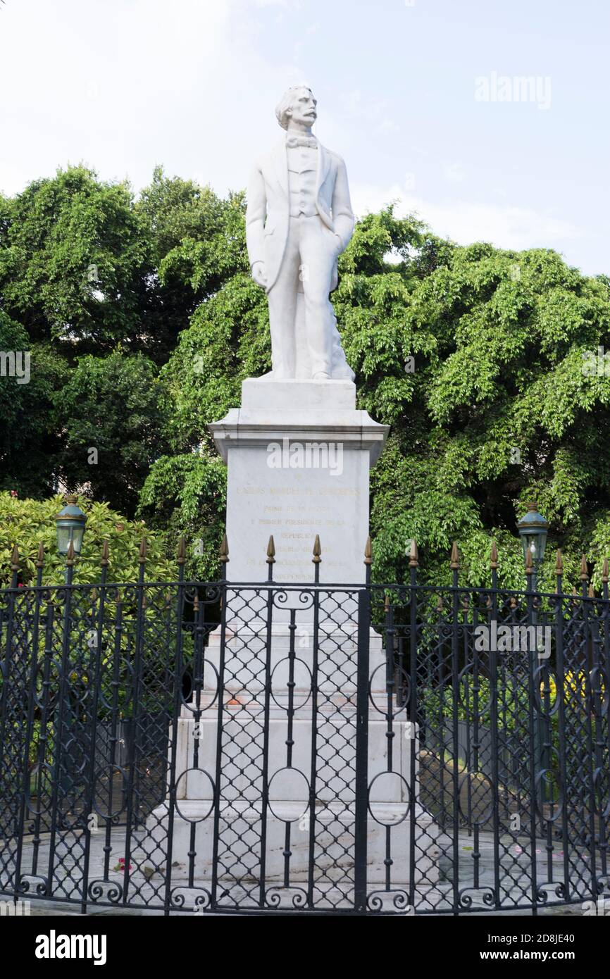 Plaza de Armas. Memorial Carlos Manuel de Céspedes del Castillo, 1st President of the Republic of Cuba in Arms. La Habana - La Havana, Cuba, Latin Ame Stock Photo