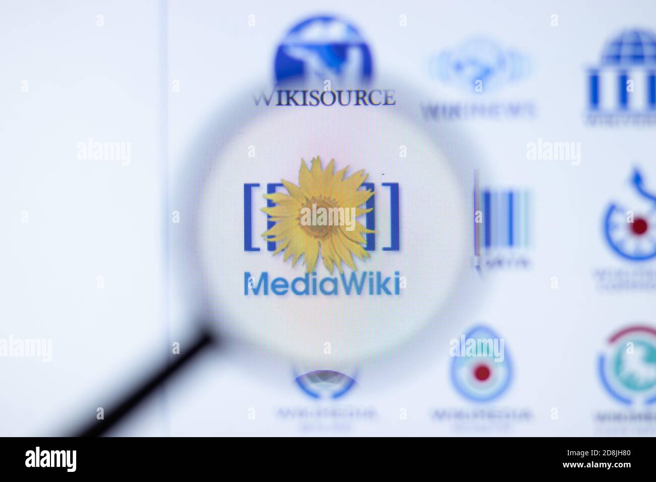 New York, USA - 29 September 2020: MediaWiki company website with logo close up, Illustrative Editorial Stock Photo