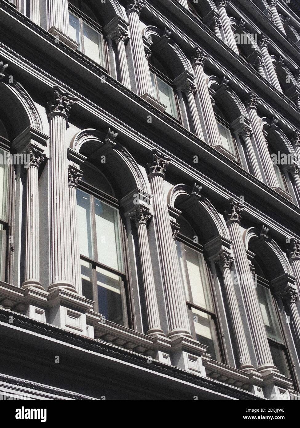 Exterior Low Angle View of Cast Iron Building, TriBeCa, New York City, New York, USA Stock Photo