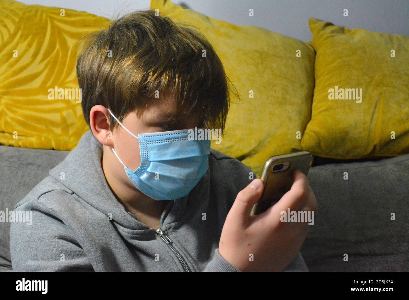 Teen Boy Covering Face High Resolution Stock Photography and Images - Alamy