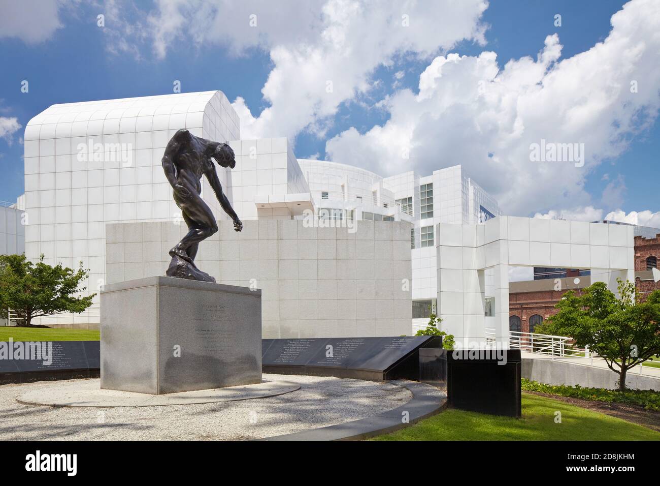 August Rodin's sculpture, The Shade, on display outside the High Museum of Art in Atlanta. Stock Photo