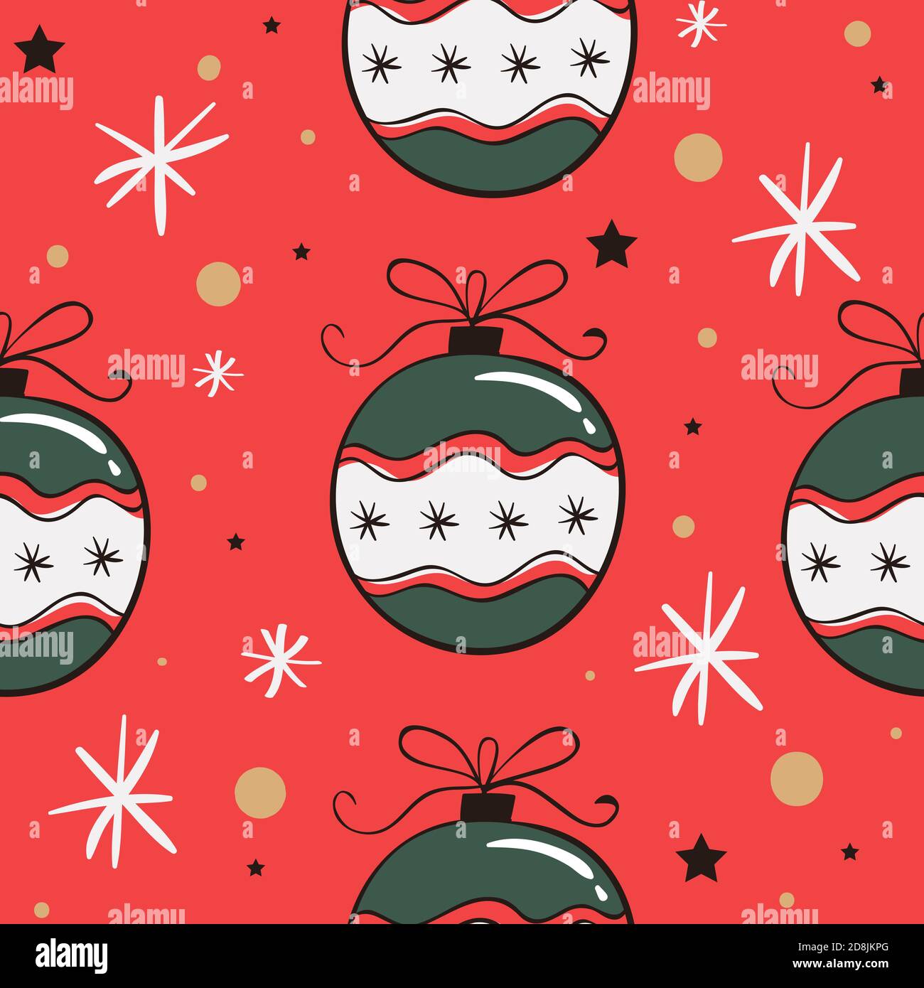 Christmas seamless pattern design. Vector illustration EPS10 Stock Vector
