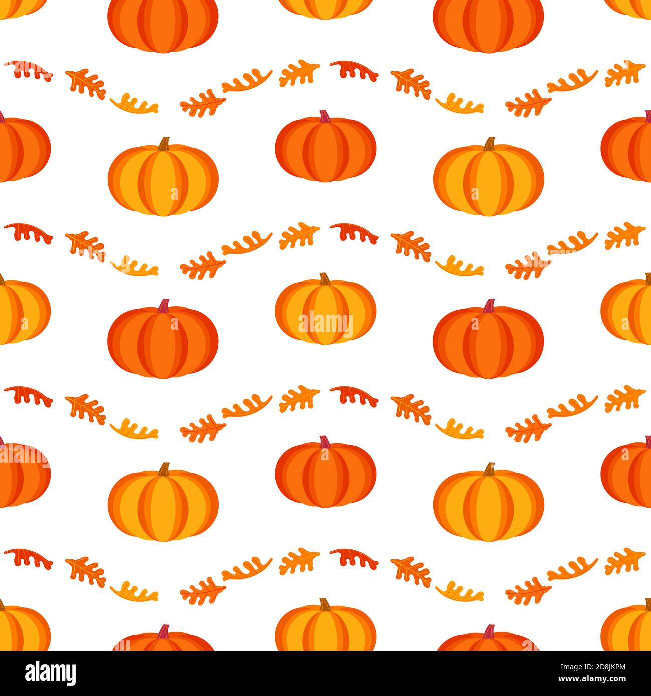 Thanksgiving Fall fest pumpkin seamless pattern Stock Vector