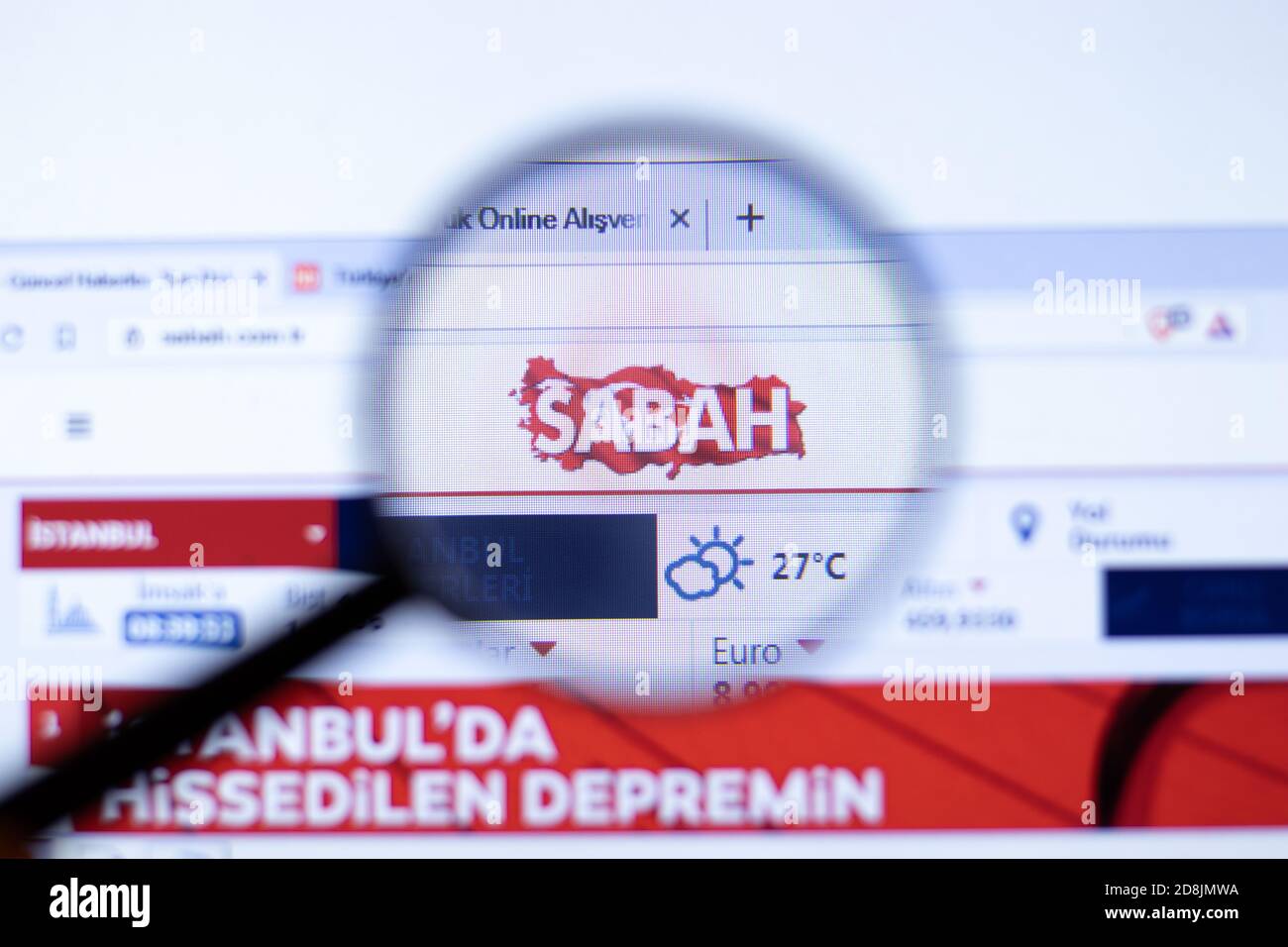 New York Usa 29 September 2020 Sabah Sabah Com Tr Company Website With Logo Close Up Illustrative Editorial Stock Photo Alamy