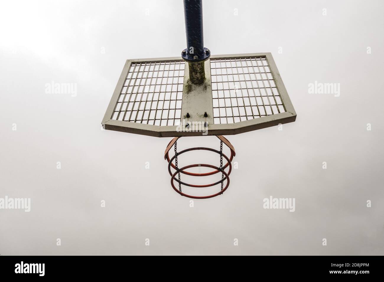 Basket ball net in a public basketball court Stock Photo