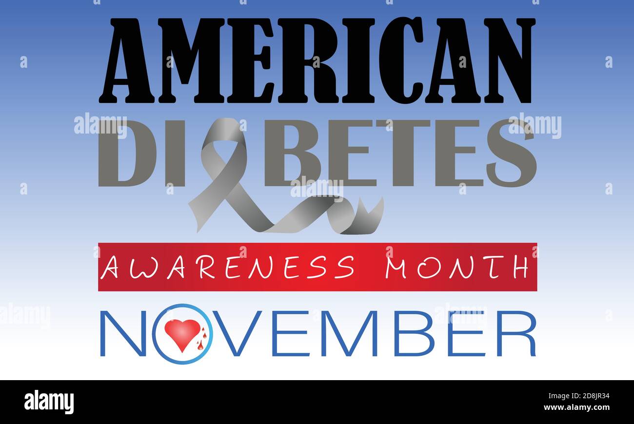 Illustration Design Of American Diabetes Awareness Month Stock Vector
