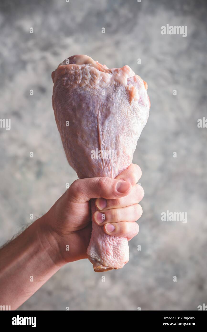 raw-turkey-leg-stock-photo-alamy
