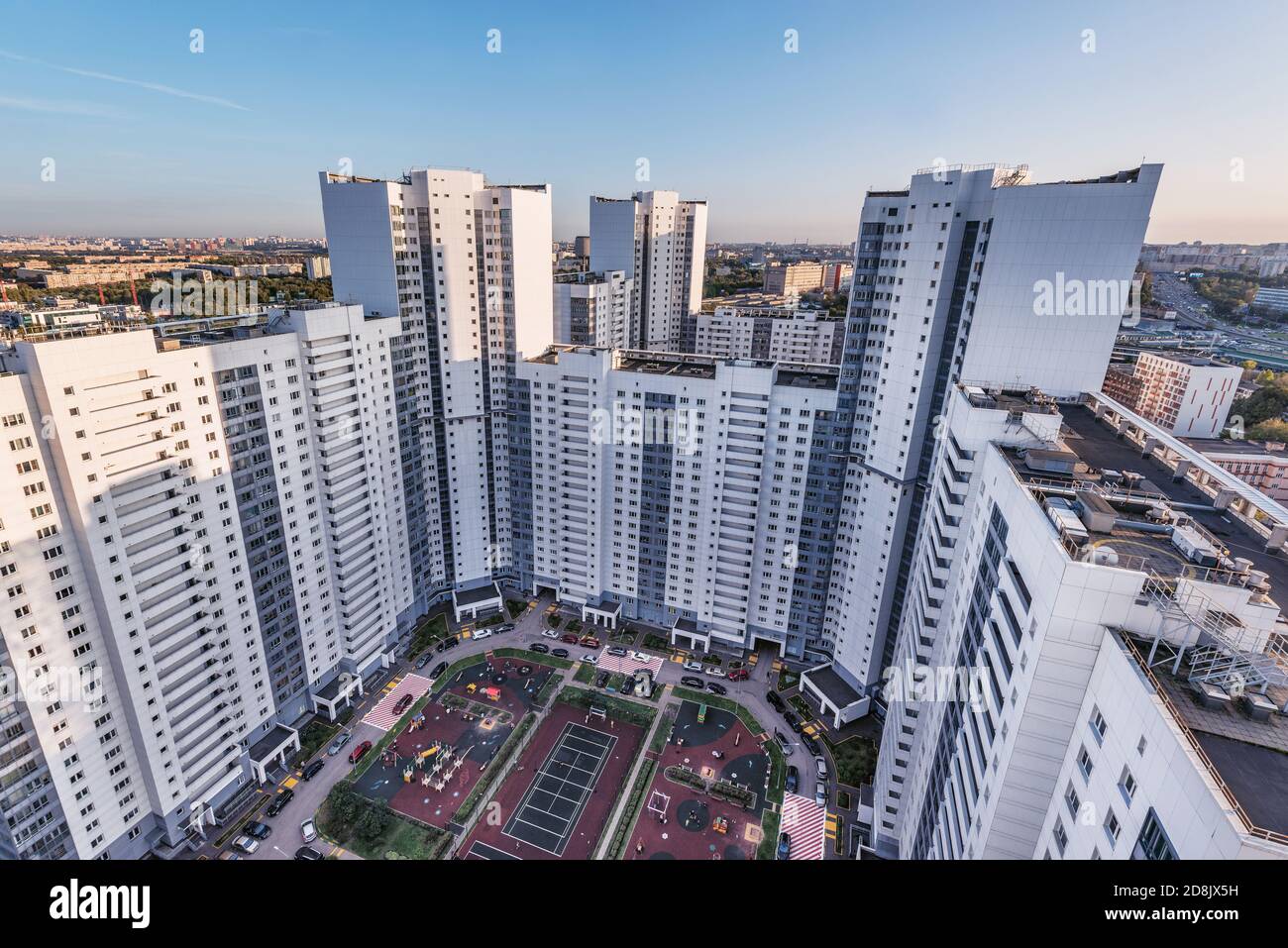 Moscow, Russia September 22, 2020 Apartment buildings of the