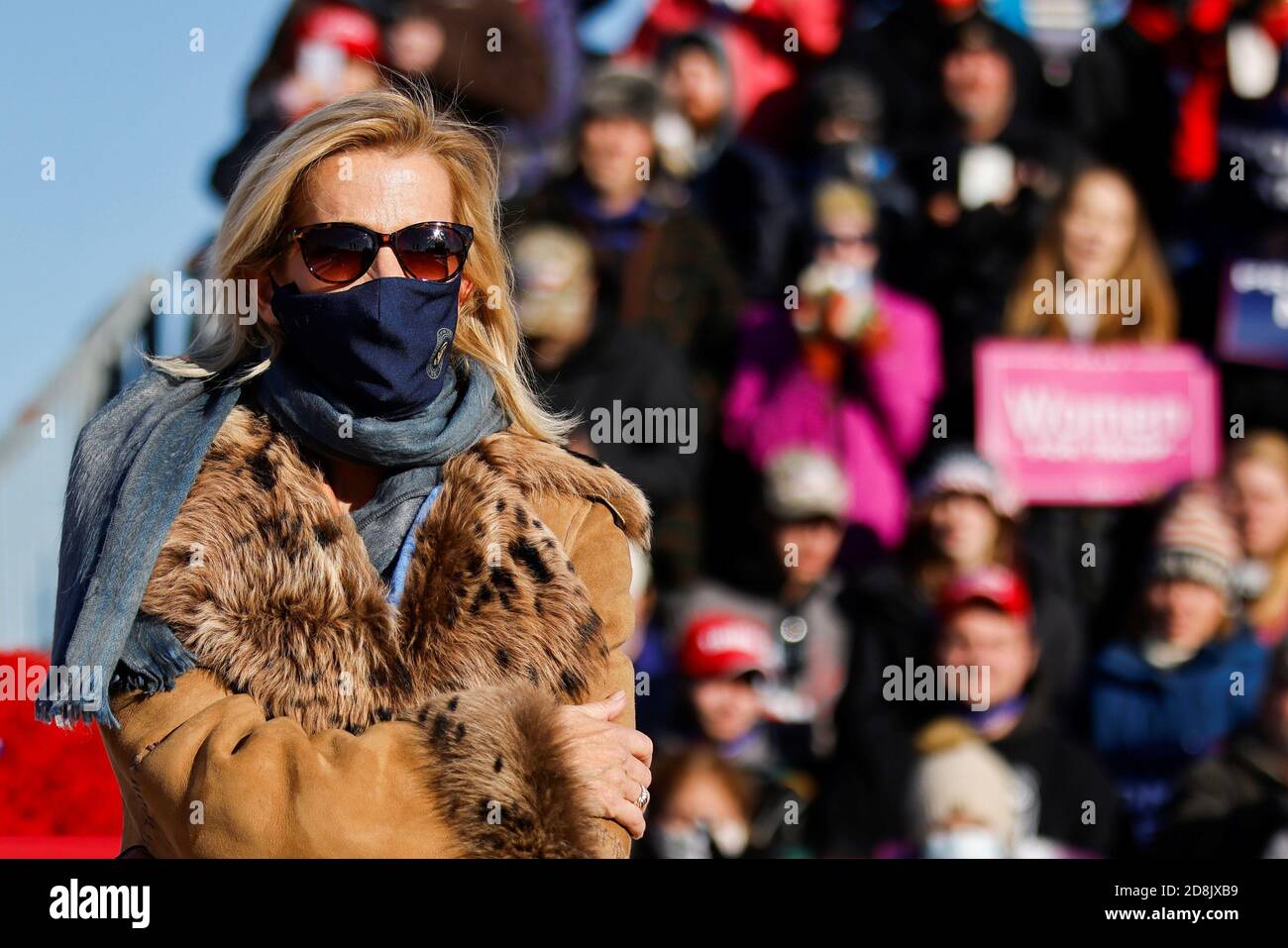 Laura Ingraham, TV host in Fox News, attends U.S. President Donald Trump's campaign rally at Green Bay Austin Straubel International Airport in Green Bay, Wisconsin, U.S., October 30, 2020. REUTERS/Carlos Barria Stock Photo
