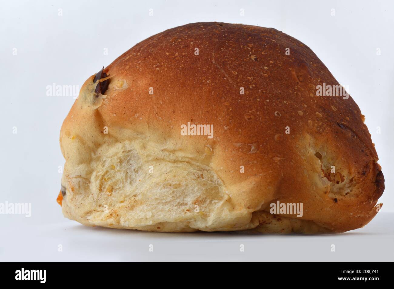fruit bun on a white background Stock Photo