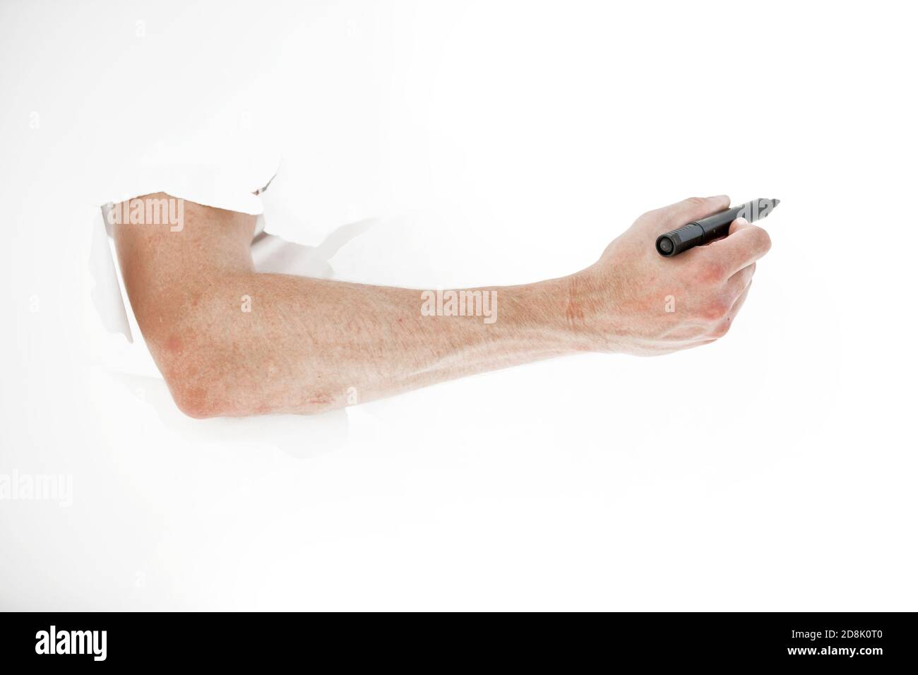Male hand marker writes on hi-res stock photography and images - Alamy