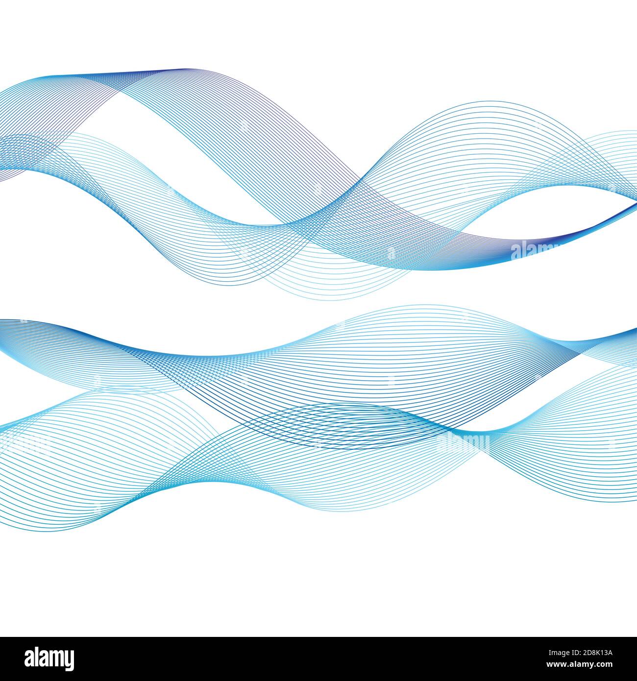 Abstract waves and lines on a white background Stock Vector