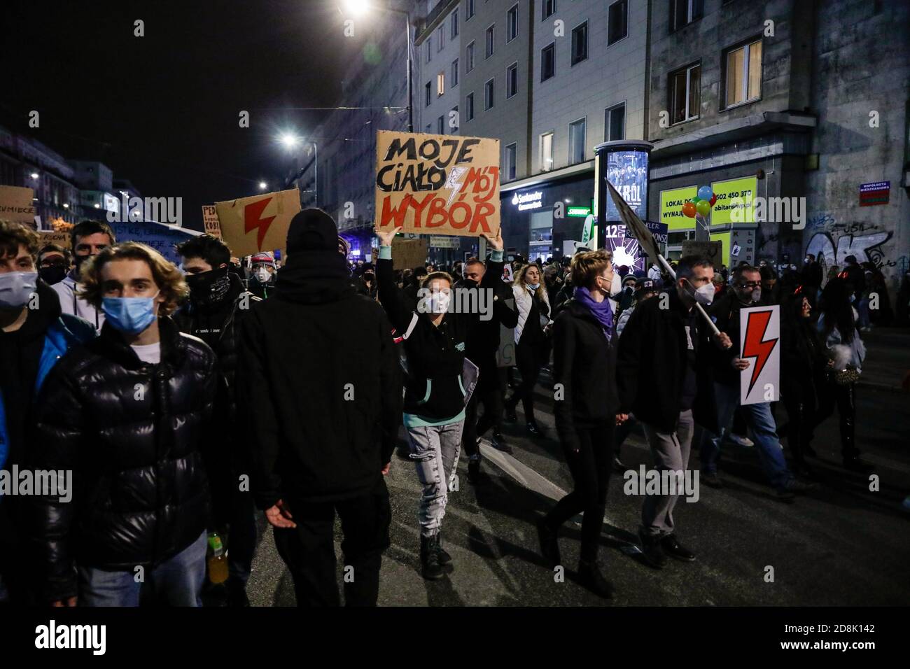 Warsaw, Poland. 30th Oct, 2020. October 30, 2020, Warsaw, Poland: Today, over two hundred thousand people protested in the streets of Warsaw over the decision of the Constitutional Tribunal regarding the Anti-Abortion Act.In the photo: Credit: Grzegorz Banaszak/ZUMA Wire/Alamy Live News Stock Photo