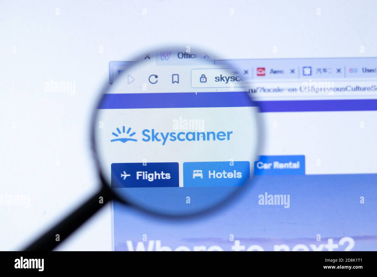 New York Usa 29 September Skyscanner Skyscanner Net Company Website With Logo Close Up Illustrative Editorial Stock Photo Alamy