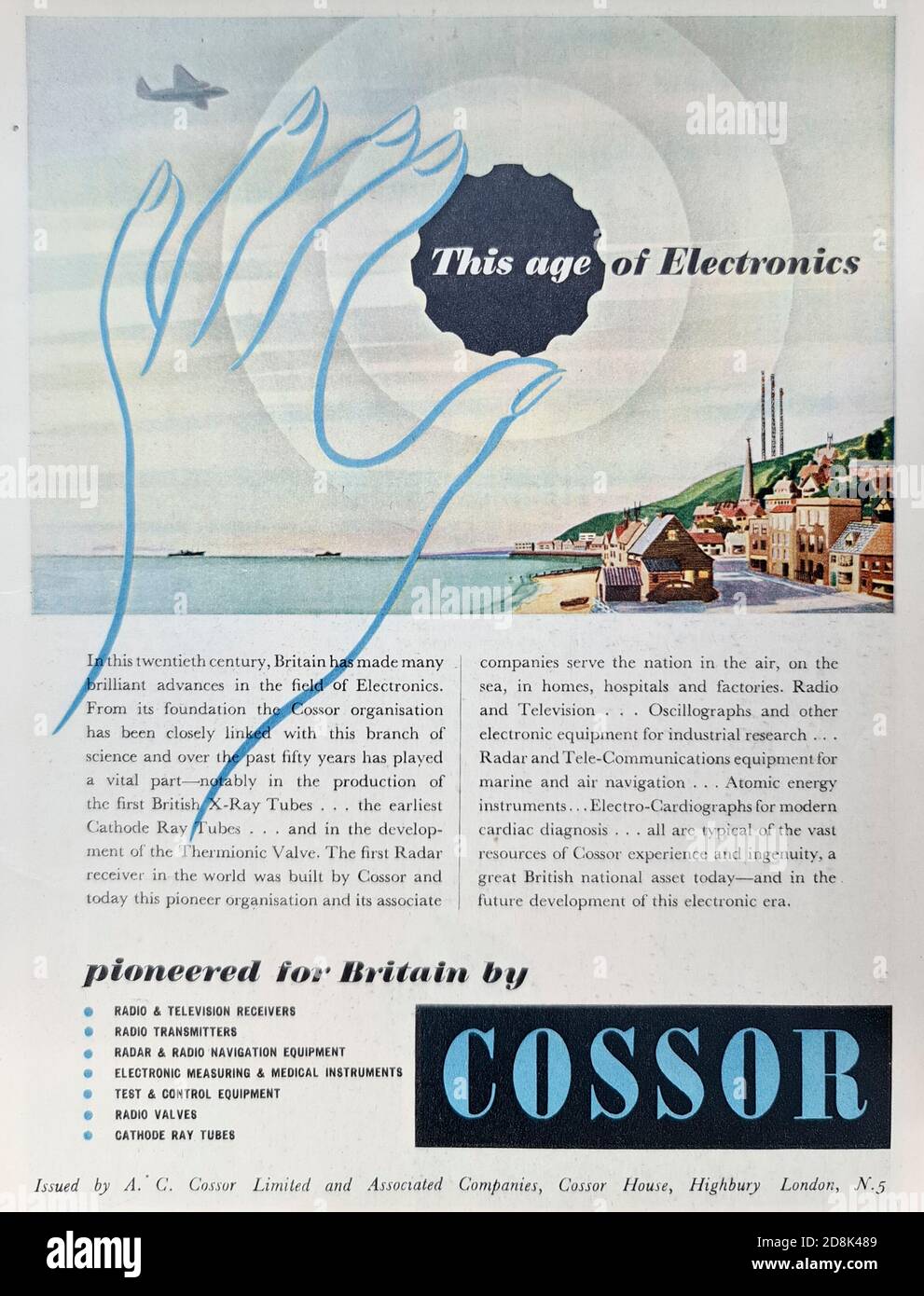 Vintage Advertisement - Cossor Stock Photo