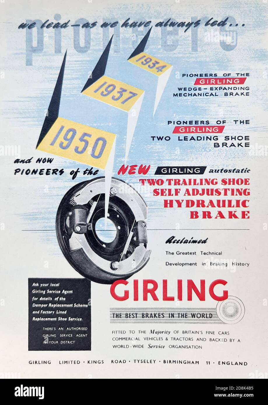 Vintage Advertisement - Girling Stock Photo