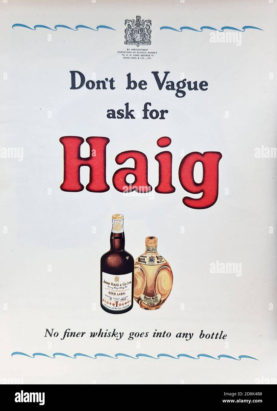 Vintage Advertisement - Haig Stock Photo