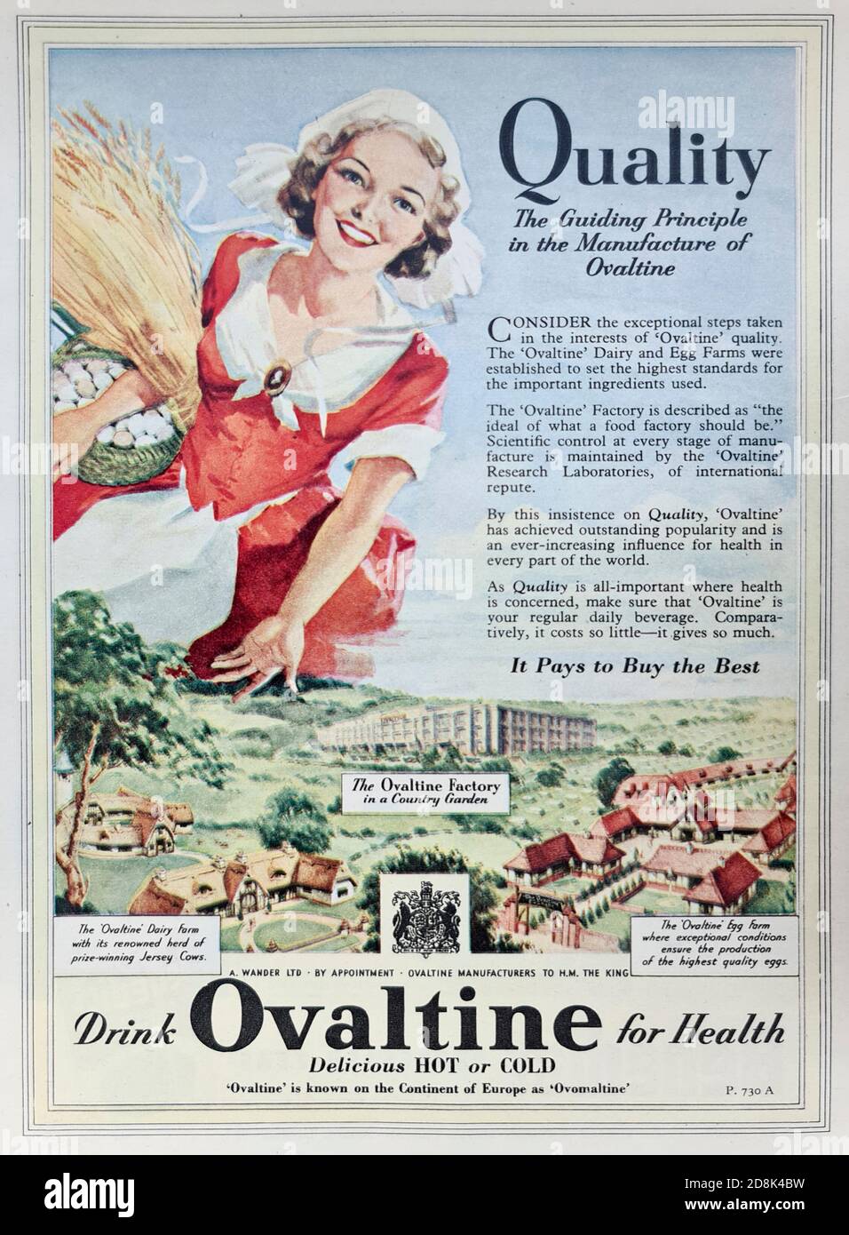 Vintage Advertisement - Ovaltine Stock Photo