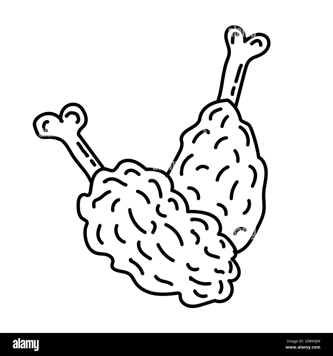 Black And White Chicken Wing Clipart